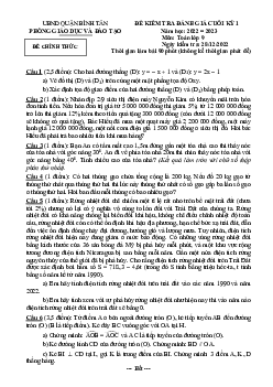 Đề cuối kỳ 1 Toán 9 năm 2022 – 2023 phòng GD&ĐT Bình Tân – TP HCM