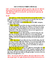 Đáp án tự luận cuối kỳ  môn Triết học  Mác - Lênin  | Học viện Nông nghiệp Việt Nam