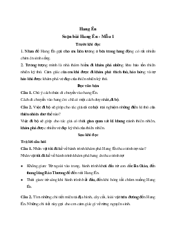 Soạn văn 6:  Soạn bài Hang Én | Ngữ văn 6 | Kết nối tri thức