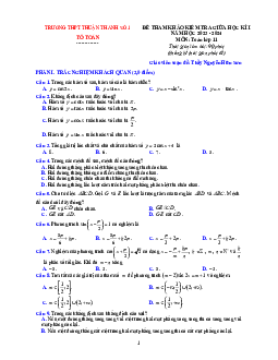 Bộ đề tham khảo giữa kì 1 Toán 11 năm 2023 – 2024 trường Thuận Thành 1 – Bắc Ninh