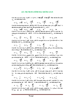 TOP 30 Câu hỏi trắc nghiệm Toán 12 về Cực trị trong hình học không gian (có đáp án)