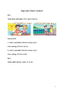 Giải Tiếng Anh lớp 3 Unit 5: Lesson 2 | Global Success