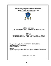 Thiết kế trang web mua bán hoa tươi | Đồ án môn học Giao tiếp Đa phương tiện trong kinh doanh