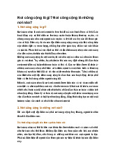 Nơi công cộng là gì? Nơi công cộng là những nơi nào?