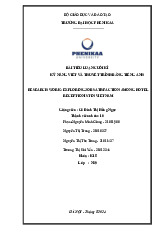Khóa K - Tiểu Luận Cuối Kỳ: Khám Phá Sự Hài Lòng Nghề Nghiệp của Nhân Viên Lễ Tân. Môn Kỹ năng viết và thuyết trình bằng tiếng Anh | Đại học Trường Đại học Phenika.