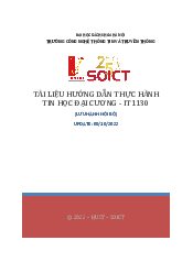 Tài liệu hướng dẫn thực hành Tin học đại cương | Đại học Bách Khoa Hà Nội