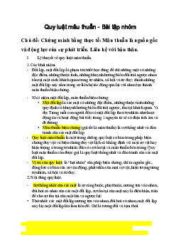 Quy luật mâu thuẫn | Triết học Mác - Lênin | Học viện Ngân Hàng