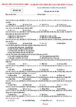 Đề thi thử THPT Quốc gia năm 2022 môn Địa Lí của trường THPT Nguyễn Trung Thiên lần 1 (có đáp án)