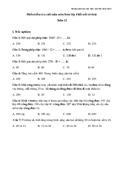 Bài tập cuối tuần Toán lớp 4 Kết nối tri thức - Tuần 22 (Nâng cao)