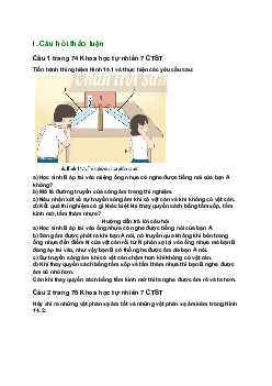 Giải SGK Khoa học tự nhiên 7 Bài 14: Phản xạ âm| Chân trời sáng tạo