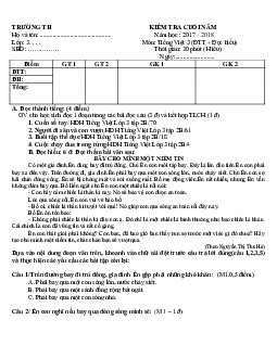 Đề thi học kì 2 môn Tiếng Việt lớp 3 - Đề 2 theo Thông tư 27 Tải nhiều | Kết nối tri thức