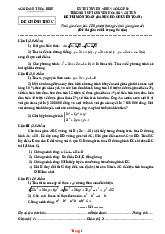 Đề Thi Tuyển Sinh 10 Toán Chuyên Hoàng Văn Thụ 2025-2026 Có Đáp Án