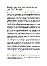 Có ngân hàng nào tại Việt Nam làm việc vào ngày Thứ 7, Chủ nhật?