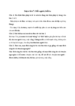 Biết người, biết ta | Soạn văn 7 Chân trời sáng tạo