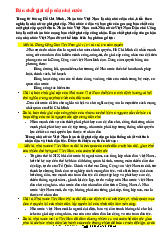 Bản Chất Giai Cấp Của Nhà Nước Việt Nam Dân Chủ Cộng Hòa