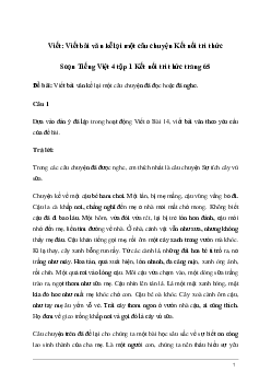 Soạn bài Viết: Viết bài văn kể lại một câu chuyện | Kết nối tri thức