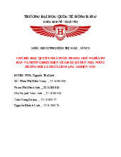 KINH TẾ CHÍNH TRỊ MÁC - LÊNIN: ĐỘC QUYỀN NHÀ NƯỚC TRONG CNTB | Đại học Quốc Tế Hồng Bàng