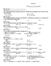 Đề cương môn Hóa học phân tử- Trường Đại học bách khoa - Đại học đà nẵng.