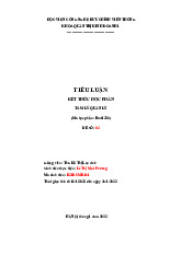 Tiểu luận kết thúc học phần môn Tâm lý quản lý | Học viện Công Nghệ Bưu Chính Viễn Thông