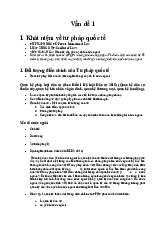 Khái Niệm và Nguyên Tắc Điều Chỉnh Quan Hệ Dân Sự | Môn Tư pháp quốc tế - Trường Đại học Luật Hà Nội