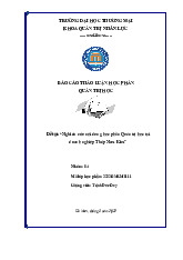 Nghiên cứu nội dung học phần Quản trị học tại doanh nghiệp Thép Nam Kim | Bài thảo luận quản trị học
