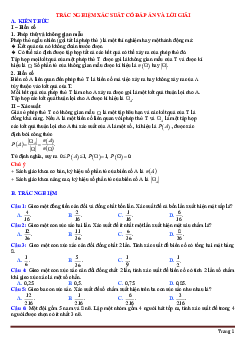 TOP 45 câu trắc nghiệm xác suất (có đáp án)