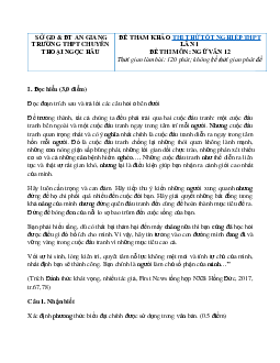 Đề thi thử THPT Quốc gia 2021 môn Ngữ Văn lần 1 trường chuyên Thoại Ngọc Hầu, An Giang (có đáp án)