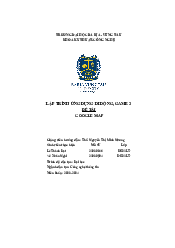 Lập trình ứng dụng di động, Game 2D: Googke Map - Công nghệ thông tin | Đại học Bà Rịa- Vũng Tàu