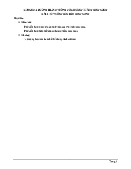 Chuyên đề từ vuông góc đến song song