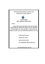 Bài tập nhóm: Nguyên lý tiền lương -  Quản trị nhận lực | Trường Đại học Lao động - Xã hội