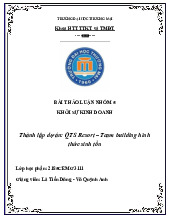 Thành lập dự án: QTS Resort – Team building hình thức sinh tồn | Bài thảo luận khởi sự kinh doanh