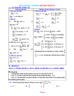 TOP 150 câu trắc nghiệm giới hạn của hàm số (có đáp án)