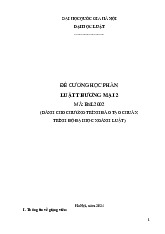 Đề cương học phần Luật thương mại 2 | Trường đại học Luật Đại học Quốc gia Hà Nội