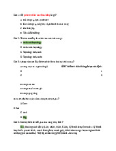 Trắc Nghiệm: Câu Hỏi và Đáp Án | Môn Mạng máy tính 1 - Đại học Sư phạm Kỹ thuật Thành phố Hồ Chí Minh