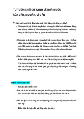 Tư Tưởng Hồ Chí Minh Về Nhà Nước Của Dân, Do Dân, Vì Dân môn Tư tưởng Hồ Chí Minh  | Trường Đại học Khoa học Tự nhiên, Đại học Quốc gia Thành phố Hồ Chí Minh