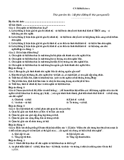 Đề thi mẫu môn Chủ nghĩa xã hội khoa học | Học viện Công nghệ Bưu chính Viễn thông