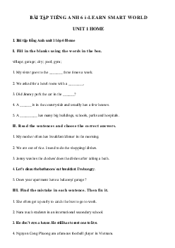 Bài tập Phrasal Verb lớp 9