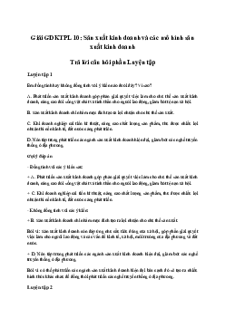Giải Kinh tế 10 Bài 7: Sản xuất kinh doanh và các mô hình sản xuất kinh doanh | Cánh diều