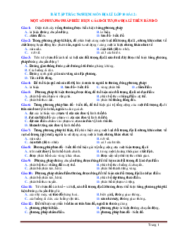 Trắc nghiệm địa 10 bài 2: một số phương pháp biểu hiện các đối tượng địa lí trên bản đồ (có đáp án)