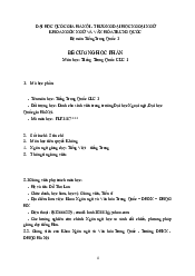 Đề cương môn Ngữ pháp tiếng Trung | Trường Đại học Ngoại ngữ, Đại học Quốc gia Hà Nội