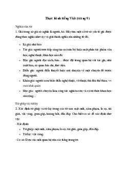 Soạn bài Thực hành tiếng Việt trang 9 - Kết nối tri thức 6