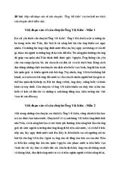 Viết đoạn văn về câu chuyện Ông Yết Kiêu (3 mẫu) | Văn mẫu Tiếng việt 4| Cánh diều