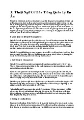 30 thuật ngữ cơ bản trong quản lý dự án môn Quản trị kinh doanh | Trường Đại học Kinh doanh và Công nghệ Hà Nội