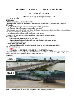 Bài 17: Hàm số liên tục - Giáo án Toán 11 Kết nối tri thức