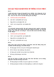 100 câu trắc nghiệm môn Tư tưởng Hồ Chí Minh | Trường Đại học Mở Thành phố Hồ Chí Minh