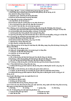 TOP 10 đề kiểm tra 1 tiết chương 4, 5: từ trường, cảm ứng điện từ (có đáp án)