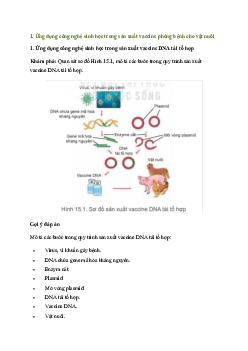 Giải Công nghệ 11 Bài 15: Ứng dụng công nghệ sinh học trong phòng, trị bệnh vật nuôi | Kết nối tri thức