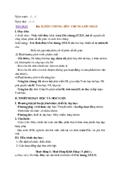 Bài 11.UC - UCLN | Bài giảng Toán 6 | Kết nối tri thức