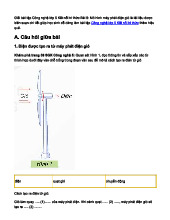 Giải SGK Công nghệ lớp 5 Kết nối tri thức Bài 8: Mô hình máy phát điện gió