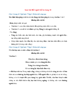 Soạn bài Biết người biết ta trang 40 | Ngữ Văn 7 Chân Trời Sáng Tạo tập 1